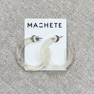 NWT Machete Midi Hoops in Quartz